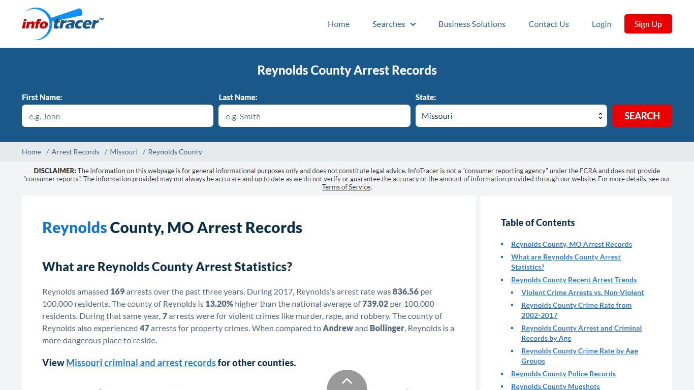 Reynolds County, MO Arrests, Mugshots & Jail Records - InfoTracer